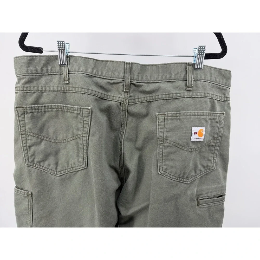 Carhartt FR Flame Resistant Loose Fit Work Pants‎ Khaki Green Mens 42x34